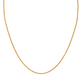 22k Yellow Gold Round Fox Fancy Cutting Chain measuring 2mm width x 18 inch length