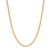 22k Yellow Gold Flat Bullet Chain measuring 3mm width x 16 inch length