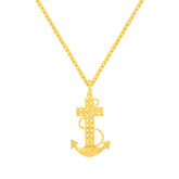 22K Yellow Gold Cross Pendant with gold weight of 2.8g