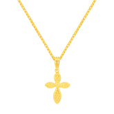 22K Yellow Gold Cross Pendant with gold weight of 1.67g