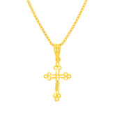 22K Yellow Gold Religious Cross Medium Pendant with gold weight of 0.96g