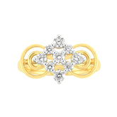 18k Yellow Gold and Diamond Fancy Ring in size 5.5 and total gold weight of 3.75g