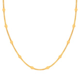 24'' Fancy Beaded Yellow Gold Chain 2.5MM