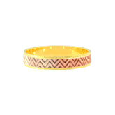 22k Two-Tone Gold Fancy Band Ring in size 8.2 and total gold weight of 2.82g