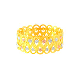 22k Three-Tone Gold Filligree Band Ring in size 7.5 and total gold weight of 3.23g