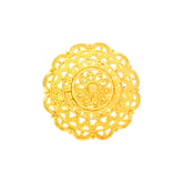 22k Yellow Gold Filigree Adjustable Ring in size 6.5 and total gold weight of 6.13g