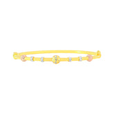 22K Three Tone Gold Ball-Bead Bracelets measuring 2.51mm thickness