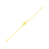 22K Yellow Gold Fancy Bracelet measuring 10mm thickness x 7.2 inch length