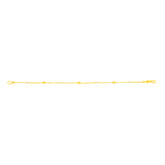 22K Yellow Gold Pearl-Bead Bracelet measuring 0.86mm thickness x 7 inch length