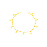22K Yellow Gold Charm Bracelet measuring 0.79mm thickness x 7.5 inch length