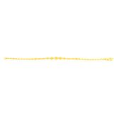 22K Yellow Gold Ball-Bead Bracelet measuring 2.6mm thickness x 7.5 inch length