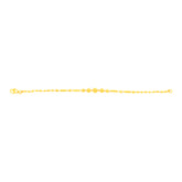 22K Yellow Gold Ball-Bead Bracelet measuring 2.7mm thickness x 7.5 inch length