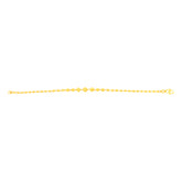 22K Yellow Gold Ball-Bead Bracelet measuring 2.6mm thickness x 7.5 inch length