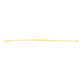 22K Yellow Gold Ball-Bead Bracelet measuring 2.7mm thickness x 7.7 inch length