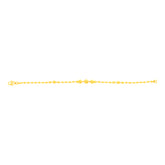 22K Yellow Gold Ball-Bead Bracelet measuring 2.6mm thickness x 7.7 inch length