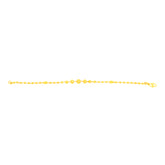 22K Yellow Gold Ball-Bead Bracelet measuring 2.6mm thickness x 7.3 inch length