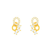 22k Yellow Cubic Zirconia Fancy Studs Earrings with gold weight of 3.1g