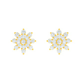22k Yellow Cubic Zirconia Studs Fancy Earrings with gold weight of 5.71g