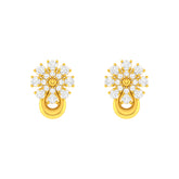 22k Yellow Cubic Zirconia Studs Earrings with gold weight of 2.32g