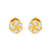 22k Two Tone Gold Ball Bead Earrings with gold weight of 1.75g.