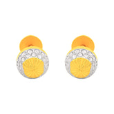 22k Two Tone Ball-Bead Earrings with gold weight of 1.44g