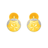 22k Two Tone Ball-Bead Earrings with gold weight of 1.73g