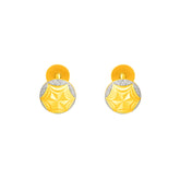 22k Two Tone Ball-Bead Earrings with gold weight of 1.73g