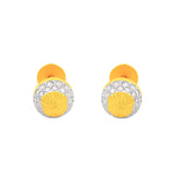 22k Two Tone Ball-Bead Earrings with gold weight of 1.47g