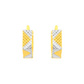 22k Two-Tone Gold Hoop Earrings with gold weight of 3g