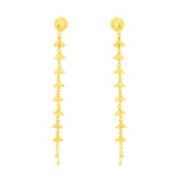 22k Yellow Gold Ornamental Earrings with gold weight of 11.29g
