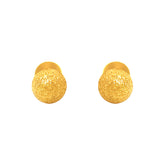 22k Yellow Gold Ball-Bead Earrings with gold weight of 2.89g