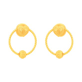 22k Yellow Gold Dangling Earrings with gold weight of 3.3g