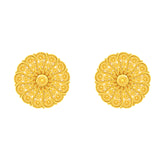 22k Yellow Gold Filigree Earrings with gold weight of 13g