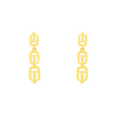 22k Yellow Gold Dangling Fancy Earrings with gold weight of 3.7g