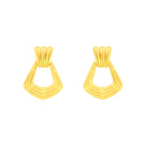 22k Yellow Gold Dangling Fancy Earrings with gold weight of 5.63g