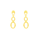 22k Yellow Gold Dangling Fancy Earrings with gold weight of 3.92g