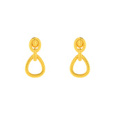 22k Yellow Gold Dangling Fancy Earrings with gold weight of 6.35g