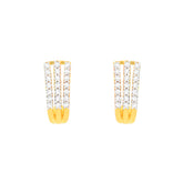 22k Yellow Cubic Zirconia Studs Fancy Earrings with gold weight of 3.36g