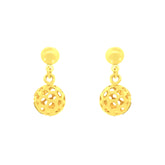 22k Yellow Gold Dangler Large Earrings with gold weight of 2.4g
