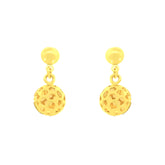 22k Yellow Gold Dangler Large Earrings with gold weight of 2.35g