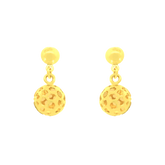 22k Yellow Gold Dangler Large Earrings with gold weight of 2.36g