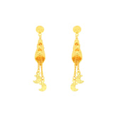 22k Yellow Gold Dangler Large Earrings with gold weight of 4.95g