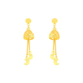 22k Yellow Gold Dangler Large Earrings with gold weight of 5.1g