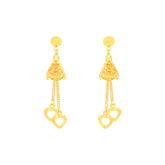 22k Yellow Gold Dangler Large Earrings with gold weight of 5.12g