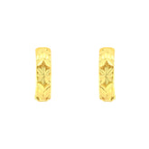 22k Yellow Gold Hoop Medium Earrings with gold weight of 2.14g
