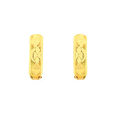 22k Yellow Gold Hoop Medium Earrings with gold weight of 2.32g