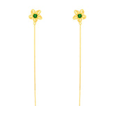 22k Yellow Gold Sui-Dhaga Large Earrings with gold weight of 1.66g