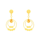 22k Yellow Gold Dangler Large Earrings with gold weight of 4.42g