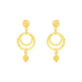 22k Yellow Gold Dangler Large Earrings with gold weight of 2.87g