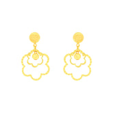 22k Yellow Gold Dangler Large Earrings with gold weight of 3g